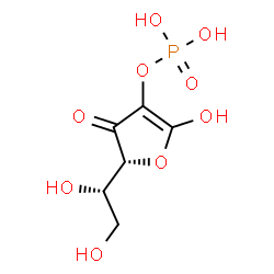 ChemSpider 2D Image | 2-O-Phosphono-L-threo-hex-1-enofuranos-3-ulose | C6H9O9P