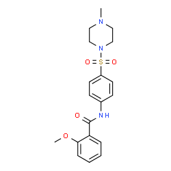 ChemSpider 2D Image | 2-Methoxy-N-{4-[(4-methyl-1-piperazinyl)sulfonyl]phenyl}benzamide | C19H23N3O4S