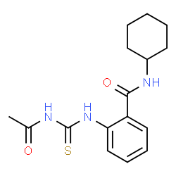 ChemSpider 2D Image | 2-[(Acetylcarbamothioyl)amino]-N-cyclohexylbenzamide | C16H21N3O2S