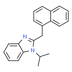 ChemSpider 2D Image | 1-Isopropyl-2-(1-naphthylmethyl)-1H-benzimidazole | C21H20N2