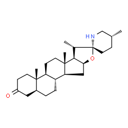 ChemSpider 2D Image | (5alpha,22alpha,25R)-Spirosolan-3-one | C27H43NO2