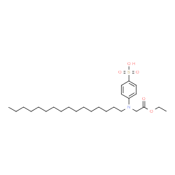 ChemSpider 2D Image | 4-[(2-Ethoxy-2-oxoethyl)(hexadecyl)amino]benzenesulfonic acid | C26H45NO5S