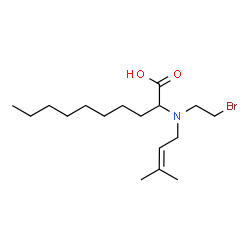 ChemSpider 2D Image | 2-[(2-Bromoethyl)(3-methyl-2-buten-1-yl)amino]decanoic acid | C17H32BrNO2