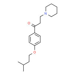 ChemSpider 2D Image | 1-[4-(3-Methylbutoxy)phenyl]-3-(1-piperidinyl)-1-propanone | C19H29NO2