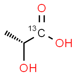 ChemSpider 2D Image | (2R)-2-Hydroxy(1-~13~C)propanoic acid | C213CH6O3