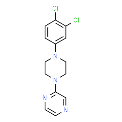 ChemSpider 2D Image | 2-[4-(3,4-Dichlorophenyl)-1-piperazinyl]pyrazine | C14H14Cl2N4