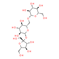 ChemSpider 2D Image | beta-L-Fructofuranosyl beta-L-glucopyranosyl-(1->6)-beta-L-glucopyranoside | C18H32O16