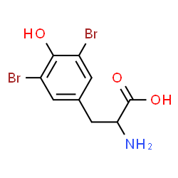 ChemSpider 2D Image | 3,5-DIBROMO-DL-TYROSINE | C9H9Br2NO3