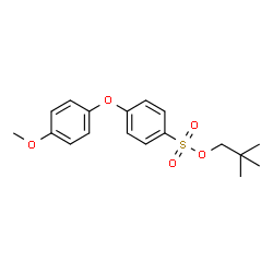 ChemSpider 2D Image | 2,2-Dimethylpropyl 4-(4-methoxyphenoxy)benzenesulfonate | C18H22O5S