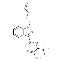 ChemSpider 2D Image | N-(1-Amino-3,3-dimethyl-1-oxo-2-butanyl)-1-(4-penten-1-yl)-1H-indazole-3-carboxamide | C19H26N4O2