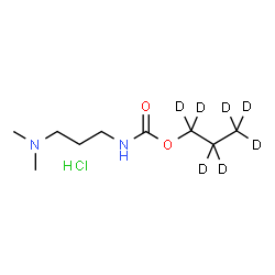 ChemSpider 2D Image | (~2~H_7_)Propyl [3-(dimethylamino)propyl]carbamate hydrochloride (1:1) | C9H14D7ClN2O2