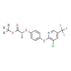 ChemSpider 2D Image | (~2~H_3_)Methyl (2R)-2-(4-{[3-chloro-5-(trifluoromethyl)-2-pyridinyl]oxy}phenoxy)propanoate | C16H10D3ClF3NO4