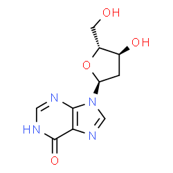 ChemSpider 2D Image | 9-(2-Deoxy-alpha-D-erythro-pentofuranosyl)-1,9-dihydro-6H-purin-6-one | C10H12N4O4