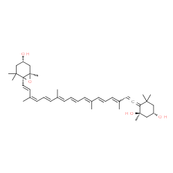 ChemSpider 2D Image | (3S,3'S,5R,5'R,6R,6'S,8R,9'cis)-6,7-Didehydro-5,5',6,6'-tetrahydro-5',6'-epoxy-beta,beta-carotene-3,3',5-triol | C40H56O4