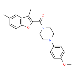ChemSpider 2D Image | methanone, (3,5-dimethyl-2-benzofuranyl)[4-(4-methoxyphenyl)-1-piperazinyl]- | C22H24N2O3
