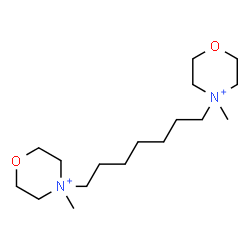 ChemSpider 2D Image | 4,4'-(1,7-Heptanediyl)bis(4-methylmorpholin-4-ium) | C17H36N2O2