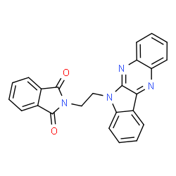 ChemSpider 2D Image | 1H-isoindole-1,3(2H)-dione, 2-[2-(6H-indolo[2,3-b]quinoxalin-6-yl)ethyl]- | C24H16N4O2