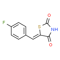 ChemSpider 2D Image | 5-(4-Fluoro-benzylidene)-thiazolidine-2,4-dione | C10H6FNO2S