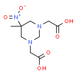 ChemSpider 2D Image | 2,2'-(5-Methyl-5-nitrodihydropyrimidine-1,3(2H,4H)-diyl)diacetic acid | C9H15N3O6