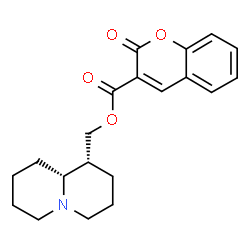 ChemSpider 2D Image | (1R,9aR)-Octahydro-2H-quinolizin-1-ylmethyl 2-oxo-2H-chromene-3-carboxylate | C20H23NO4