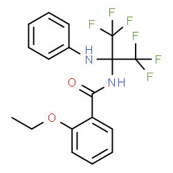 ChemSpider 2D Image | N-(2-Anilino-1,1,1,3,3,3-hexafluoro-2-propanyl)-2-ethoxybenzamide | C18H16F6N2O2