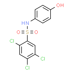ChemSpider 2D Image | 2,4,5-Trichloro-N-(4-hydroxyphenyl)benzenesulfonamide | C12H8Cl3NO3S