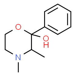 ChemSpider 2D Image | 3,4-Dimethyl-2-phenyl-2-morpholinol | C12H17NO2