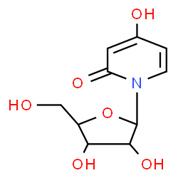 ChemSpider 2D Image | 4-Hydroxy-1-pentofuranosyl-2(1H)-pyridinone | C10H13NO6