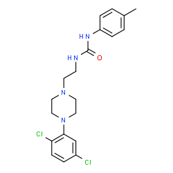 ChemSpider 2D Image | 1-{2-[4-(2,5-Dichlorophenyl)-1-piperazinyl]ethyl}-3-(4-methylphenyl)urea | C20H24Cl2N4O