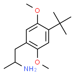 ChemSpider 2D Image | 1-[2,5-Dimethoxy-4-(2-methyl-2-propanyl)phenyl]-2-propanamine | C15H25NO2