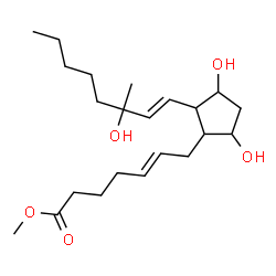 ChemSpider 2D Image | Methyl (5E,13E)-9,11,15-trihydroxy-15-methylprosta-5,13-dien-1-oate | C22H38O5