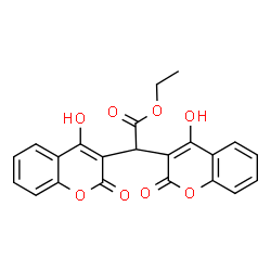 ChemSpider 2D Image | ethyl biscoumacetate | C22H16O8