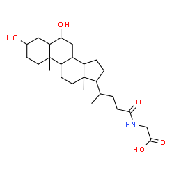 ChemSpider 2D Image | N-(3,6-Dihydroxy-24-oxocholan-24-yl)glycine | C26H43NO5
