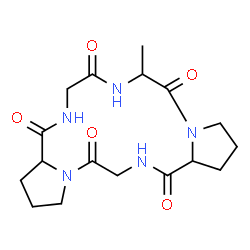 ChemSpider 2D Image | Cyclo(alanylprolylglycylprolylglycyl) | C17H25N5O5