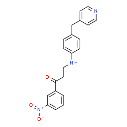 ChemSpider 2D Image | 1-(3-Nitrophenyl)-3-{[4-(4-pyridinylmethyl)phenyl]amino}-1-propanone | C21H19N3O3