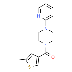 ChemSpider 2D Image | (5-Methyl-3-thienyl)[4-(2-pyridinyl)-1-piperazinyl]methanone | C15H17N3OS