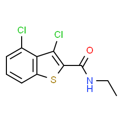 ChemSpider 2D Image | 3,4-Dichloro-N-ethyl-1-benzothiophene-2-carboxamide | C11H9Cl2NOS