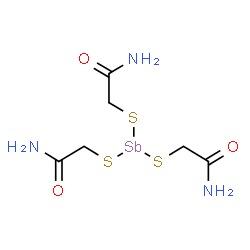 ChemSpider 2D Image | Tris(2-amino-2-oxoethyl) antimonotrithioite | C6H12N3O3S3Sb