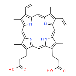 ChemSpider 2D Image | Protoporphyrin IX | C34H34N4O4