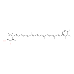 ChemSpider 2D Image | 3-Hydroxy-beta,chi-caroten-4-one | C40H50O2
