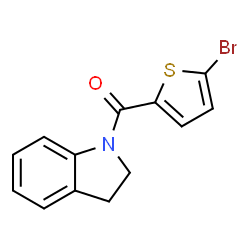 ChemSpider 2D Image | (5-Bromo-2-thienyl)(2,3-dihydro-1H-indol-1-yl)methanone | C13H10BrNOS
