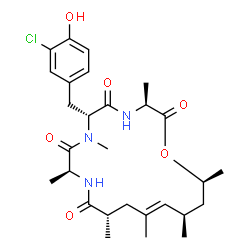 ChemSpider 2D Image | geodiamolide C | C28H40ClN3O6