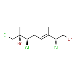 ChemSpider 2D Image | dibromo-trichloro-dimethyloct-3-ene | C10H15Br2Cl3