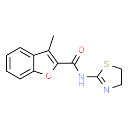ChemSpider 2D Image | N-(4,5-Dihydro-1,3-thiazol-2-yl)-3-methyl-1-benzofuran-2-carboxamide | C13H12N2O2S