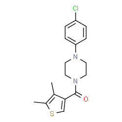 ChemSpider 2D Image | [4-(4-Chlorophenyl)-1-piperazinyl](4,5-dimethyl-3-thienyl)methanone | C17H19ClN2OS