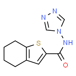 ChemSpider 2D Image | N-(4H-1,2,4-Triazol-4-yl)-4,5,6,7-tetrahydro-1-benzothiophene-2-carboxamide | C11H12N4OS