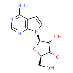ChemSpider 2D Image | 7-(beta-D-Lyxofuranosyl)-7H-pyrrolo[2,3-d]pyrimidin-4-amine | C11H14N4O4