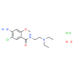 ChemSpider 2D Image | METOCLOPRAMIDE HYDRATE HYDROCHLORIDE | C14H25Cl2N3O3