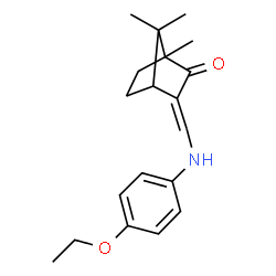 ChemSpider 2D Image | 3-{[(4-Ethoxyphenyl)amino]methylene}-1,7,7-trimethylbicyclo[2.2.1]heptan-2-one | C19H25NO2