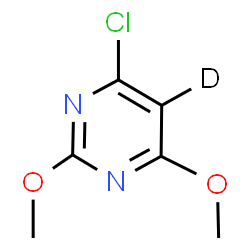 ChemSpider 2D Image | 4-Chloro-2,6-dimethoxy(~2~H)pyrimidine | C6H6DClN2O2